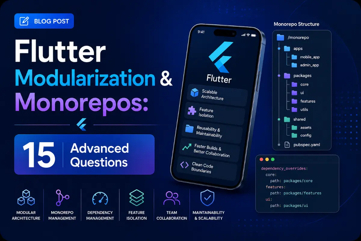 Flutter Modularization & Monorepos: 15 Advanced Questions